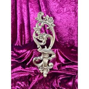 VTG Home Decor Wall Candle Holder Floral Hollywood Regency Style 4811 Syroco #1